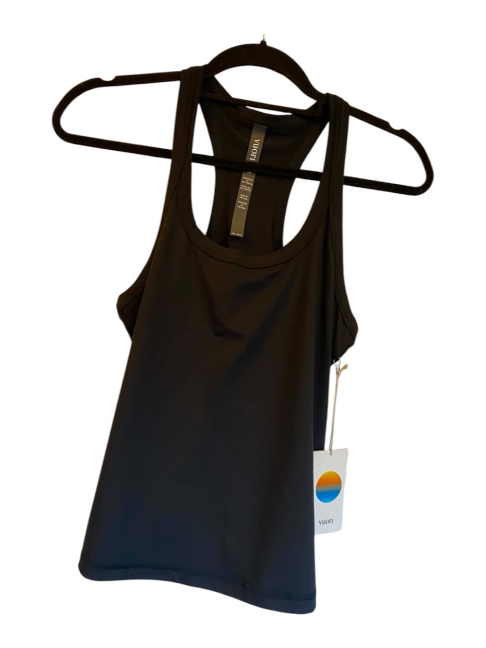 NWT Vuori S/L Lux Racerback Tank BLACK Size S